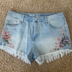 Floral Jeans Shorts